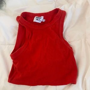 princess polly tank too red orange